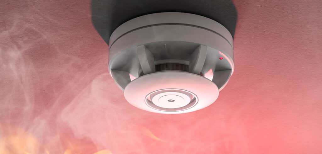 Imagem de um splinkter no teto vermelho